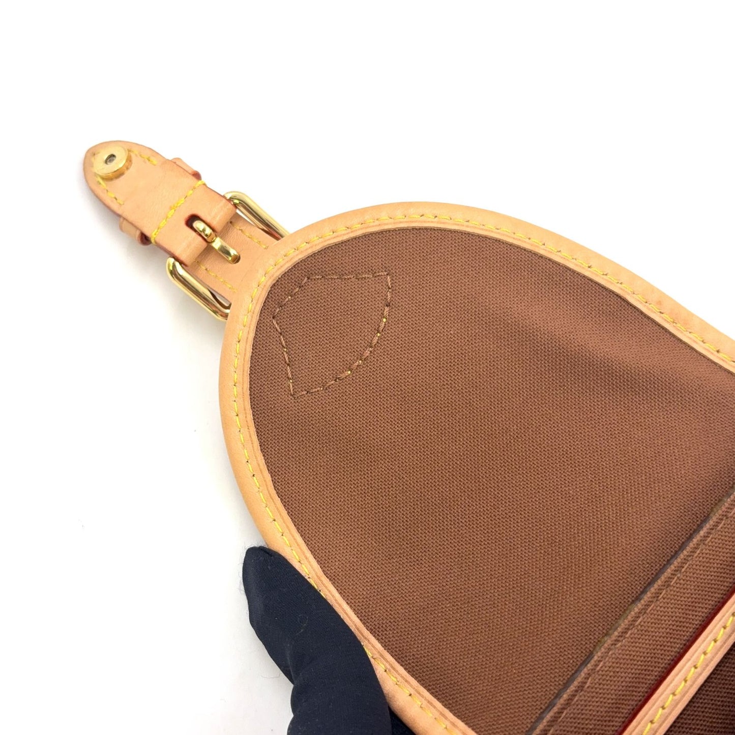 Louis Vuitton Odyssey PM Monogram Leather Brown Handbag Gold — view 7