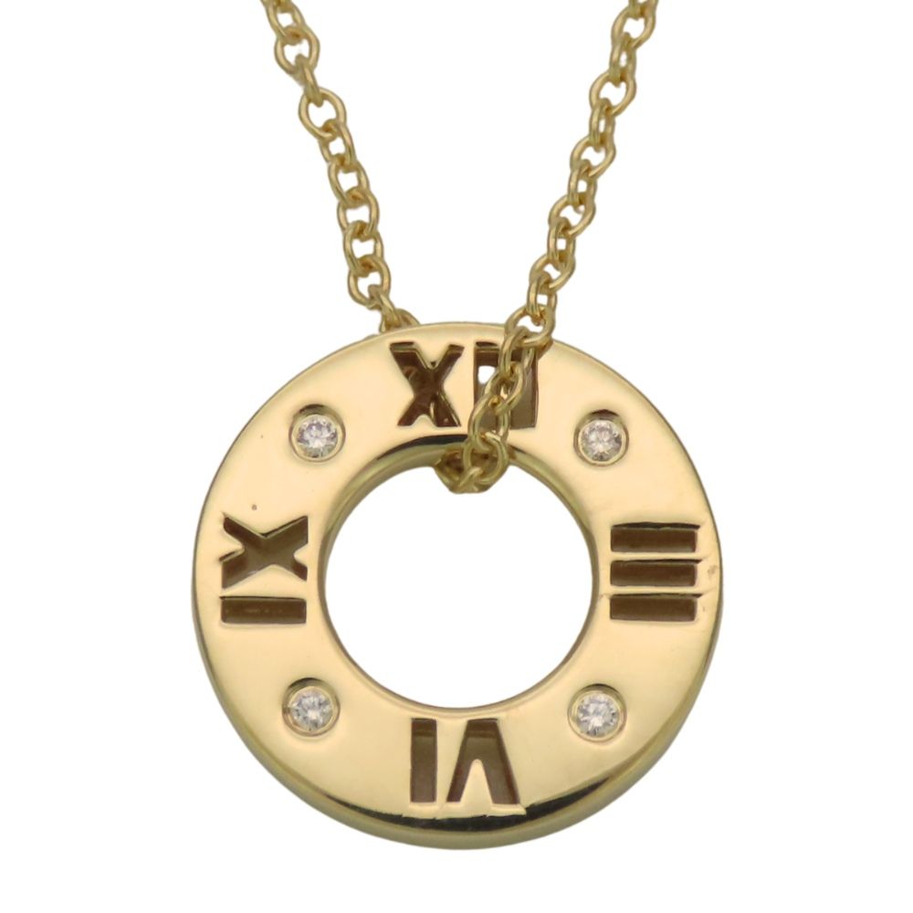 Tiffany & Co Necklace Atlas Earrings 18k Yellow Gold Diamond