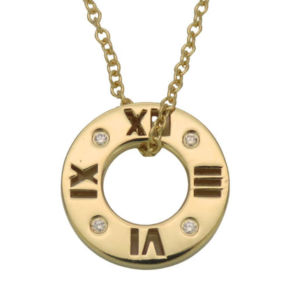 Tiffany & Co Necklace Atlas Earrings 18k Yellow Gold Diamond