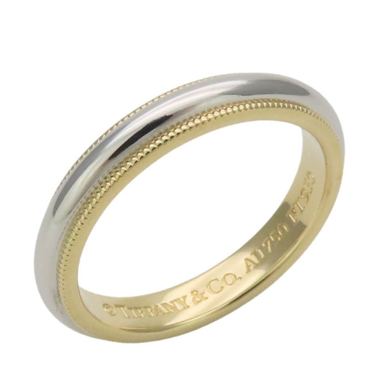 Tiffany & Co Ring Mill Gray 18k Yellow Gold Platinum Combination