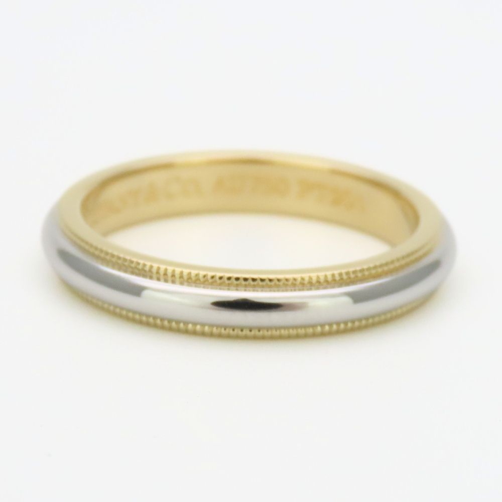 Tiffany & Co Ring Mill Gray 18k Yellow Gold Platinum Combination — view 2