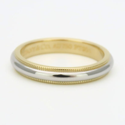 Tiffany & Co Ring Mill Gray 18k Yellow Gold Platinum Combination — view 2