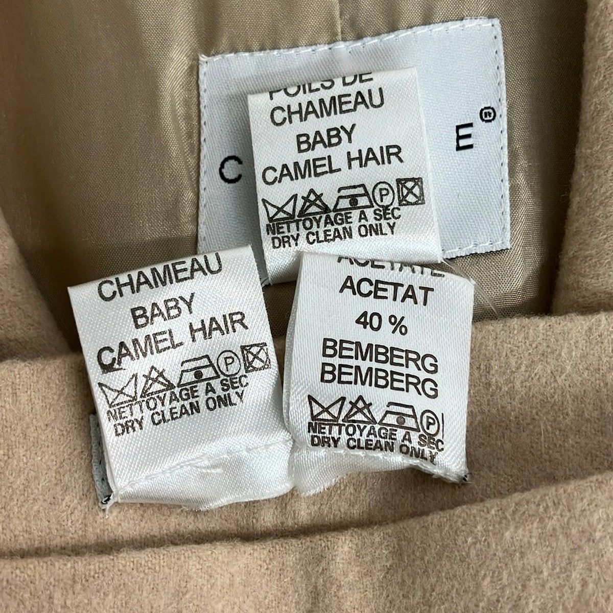 Celine Skirt Set 36 S Beige Baby Camel Long Sleeve Knee Length — view 6