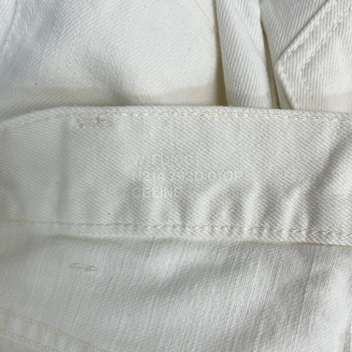 Celine Jeans 26 S White Full Length — view 3