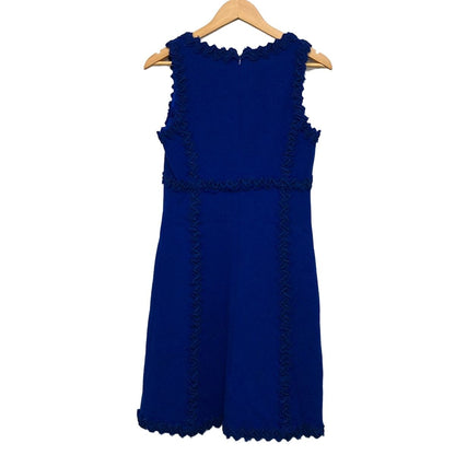 Chanel Dress 38 M Blue Sleeveless Knee Length CC Logo — view 2