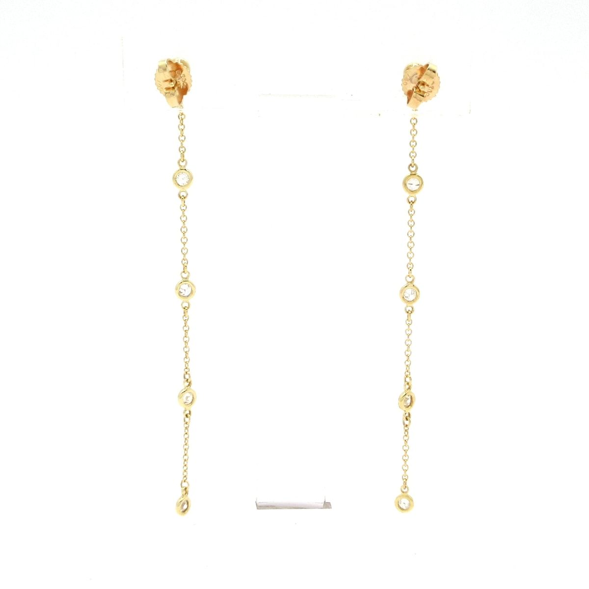 Tiffany & Co Earrings by the Yard Drop 18k Yellow Gold Diamond — view 3