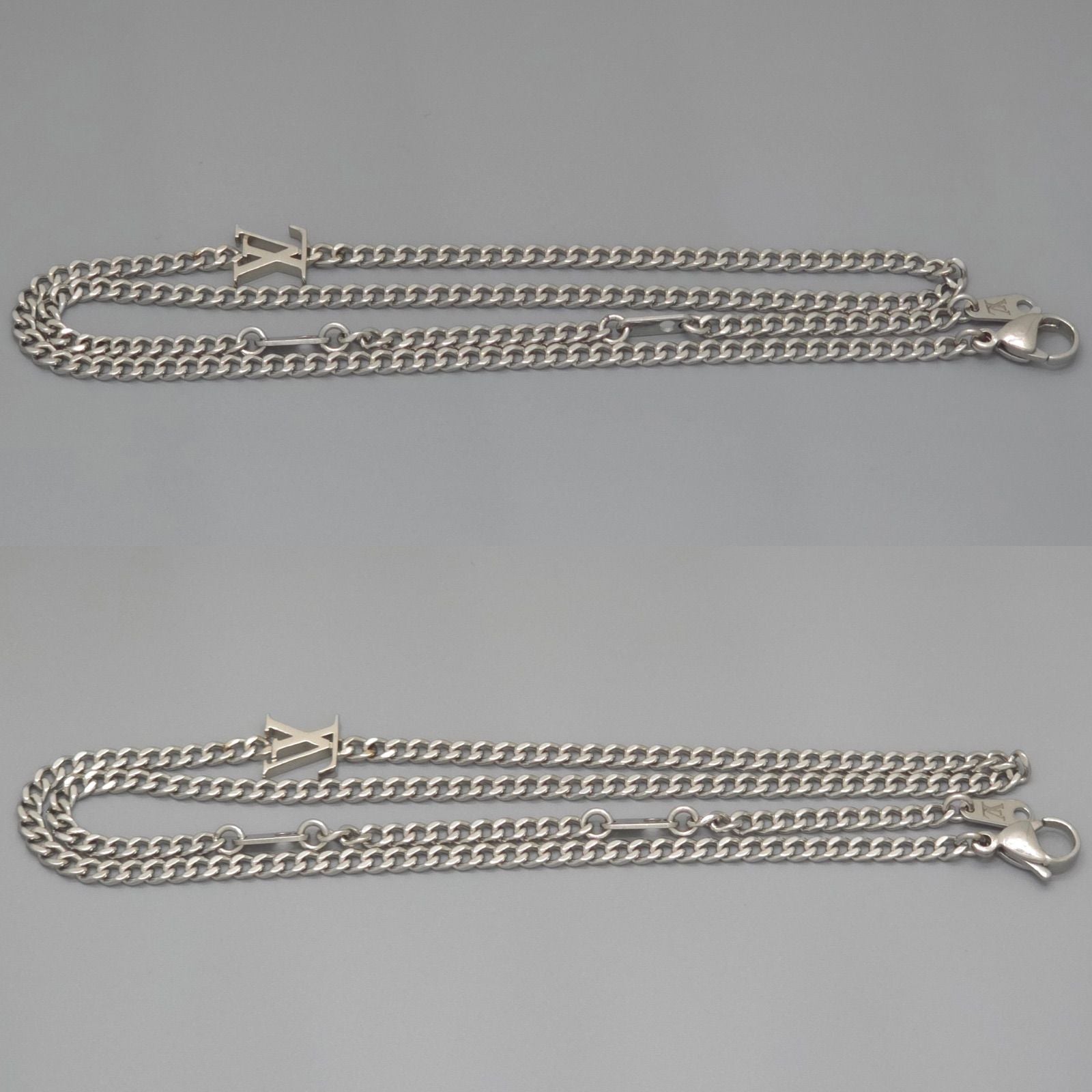Louis Vuitton Monogram Chain Pendant 55.6 cm Palladium — view 3