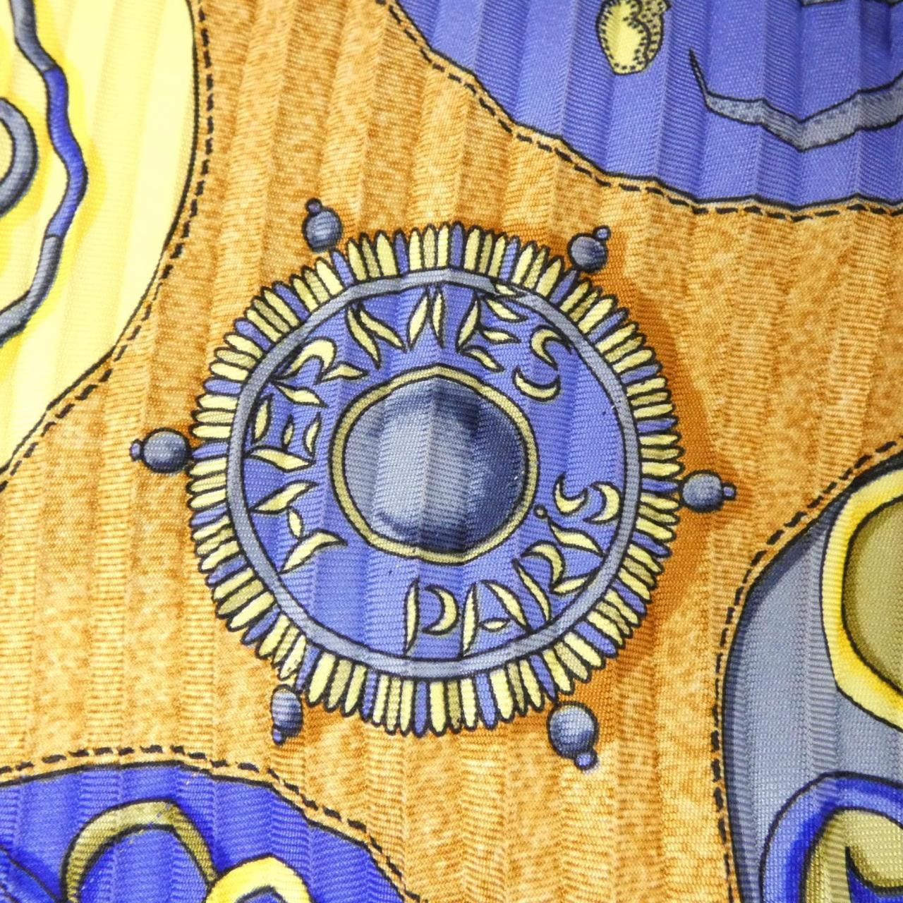 Hermes Pleats Scarf Yellow — view 3
