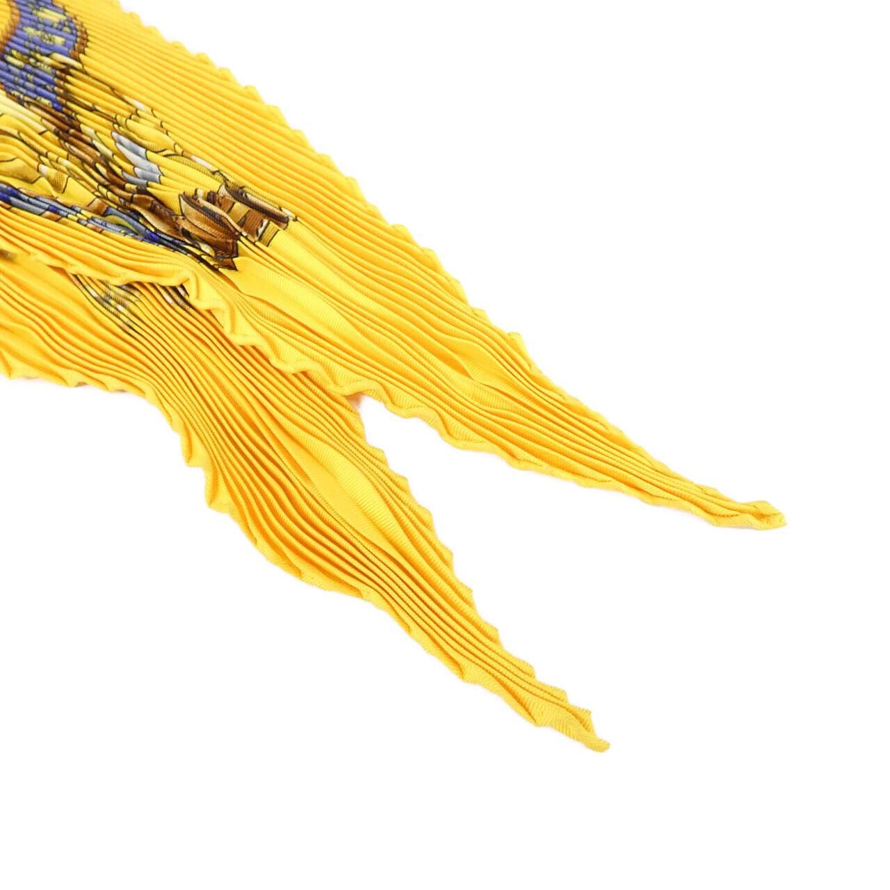 Hermes Pleats Scarf Yellow — view 2