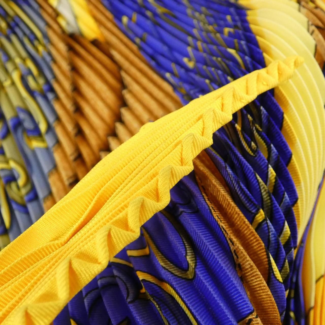 Hermes Pleats Scarf Yellow — view 5