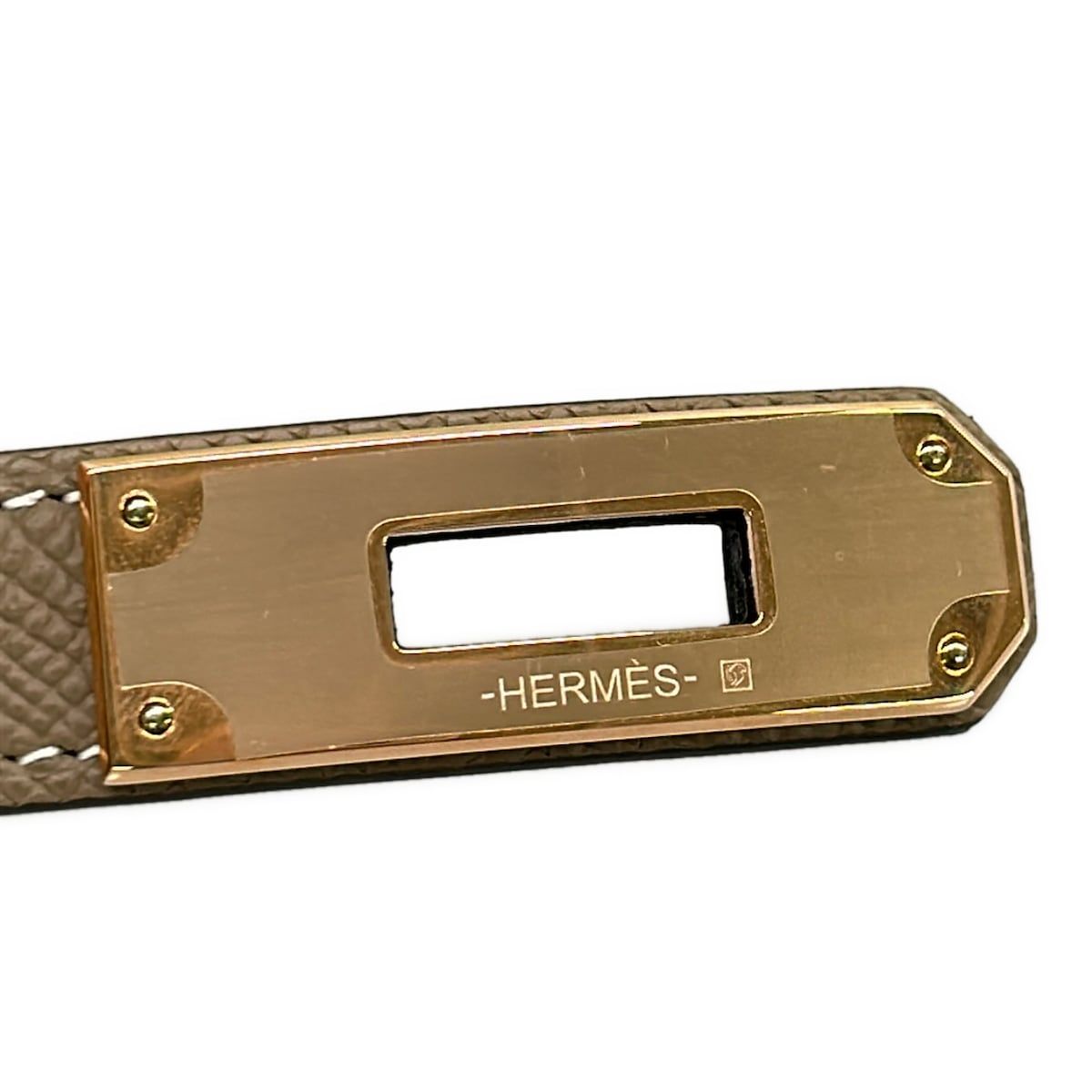 Hermes Belt Kelly Etoupe Rose Gold — view 6