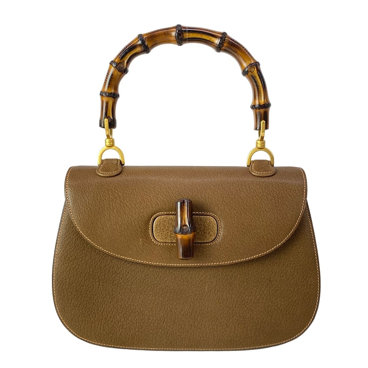 Gucci Handbag Bamboo Classic Brown Leather