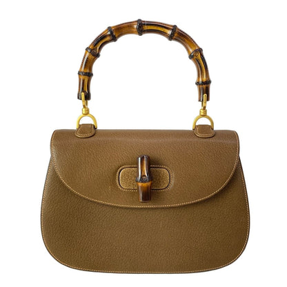 Gucci Handbag Bamboo Classic Brown Leather