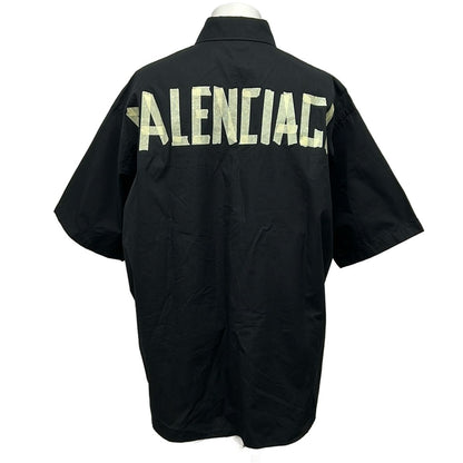 Balenciaga Short Sleeve Shirt 38 S Black Cotton — view 2
