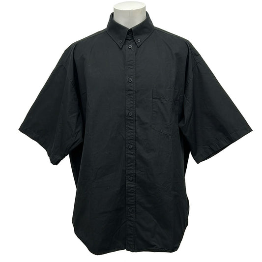 Balenciaga Short Sleeve Shirt 38 S Black Cotton