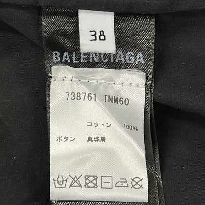 Balenciaga Short Sleeve Shirt 38 S Black Cotton — view 4