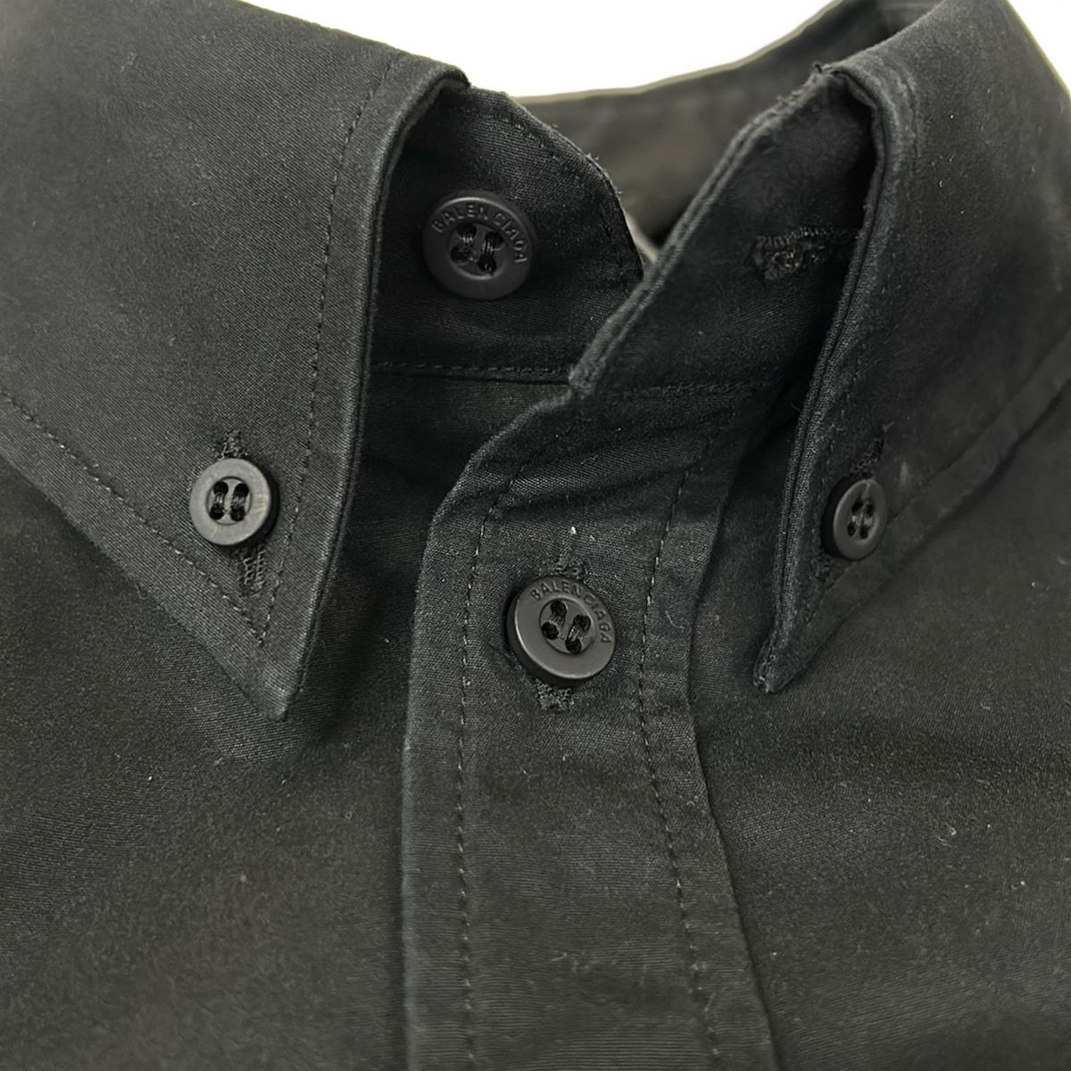 Balenciaga Short Sleeve Shirt 38 S Black Cotton — view 9