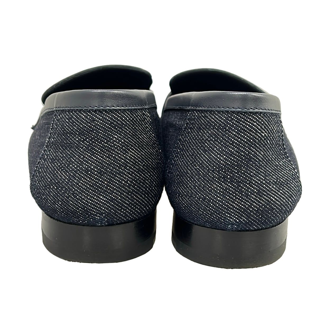 Hermes Loafers 37 Moccasins Royale Navy Silver — view 6