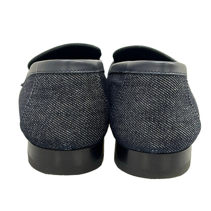 Hermes Loafers 37 Moccasins Royale Navy Silver — view 6