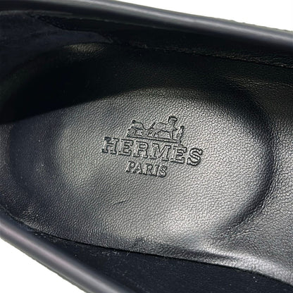 Hermes Loafers 37 Moccasins Royale Navy Silver — view 9