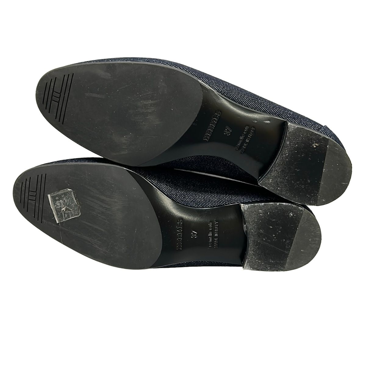 Hermes Loafers 37 Moccasins Royale Navy Silver — view 8