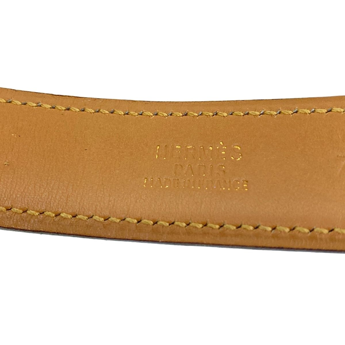 Hermes Belt 75 Black Gold Leather — view 4