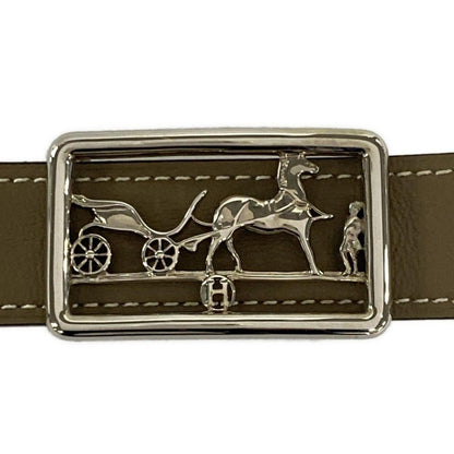 Hermes Belt 70 Etoupe Silver — view 3