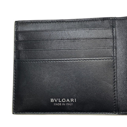 Bvlgari Infinitum Wallet Bifold Folding Billfold Logo Mania Compact Leather — view 7