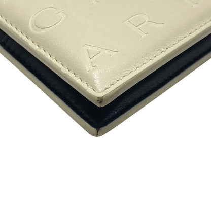 Bvlgari Infinitum Wallet Bifold Folding Billfold Logo Mania Compact Leather — view 4