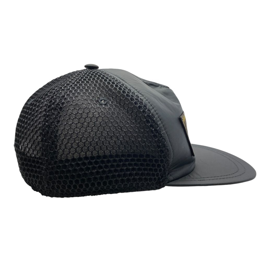Fendi Kids Zucca Baseball Cap Hat FF Logo Mesh Polyester Black Brown Mode — view 4