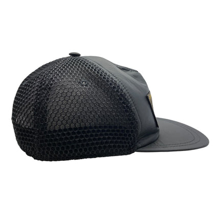 Fendi Kids Zucca Baseball Cap Hat FF Logo Mesh Polyester Black Brown Mode — view 4