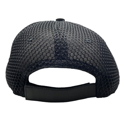 Fendi Kids Zucca Baseball Cap Hat FF Logo Mesh Polyester Black Brown Mode — view 3