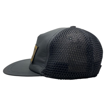 Fendi Kids Zucca Baseball Cap Hat FF Logo Mesh Polyester Black Brown Mode — view 2