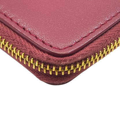 Balenciaga Ville Coin Case Compact Wallet Purse Leather Logo Bordeaux Mini — view 4
