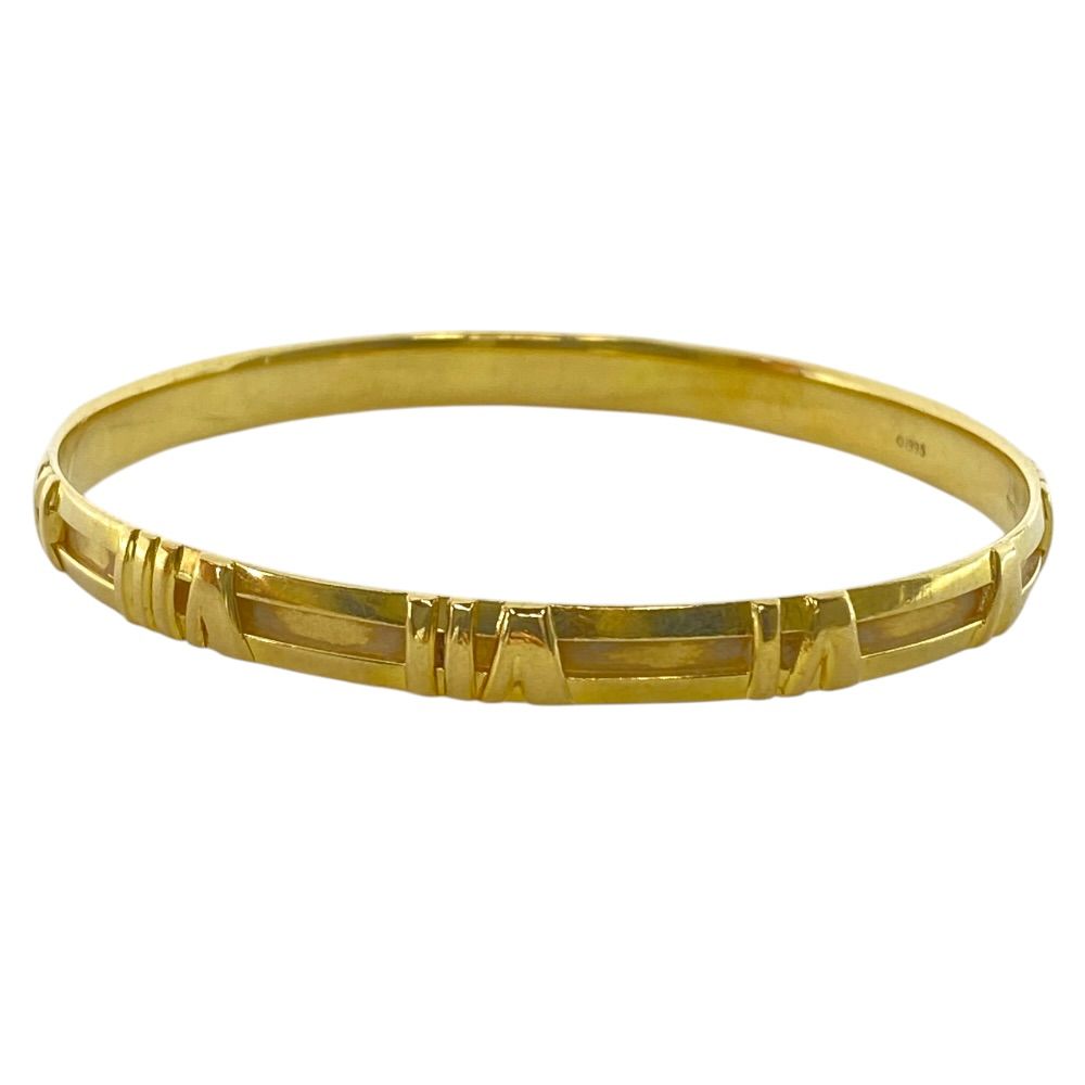 Tiffany & Co Atlas Bangle Bracelet 750 18k Yellow Gold Collection — view 2