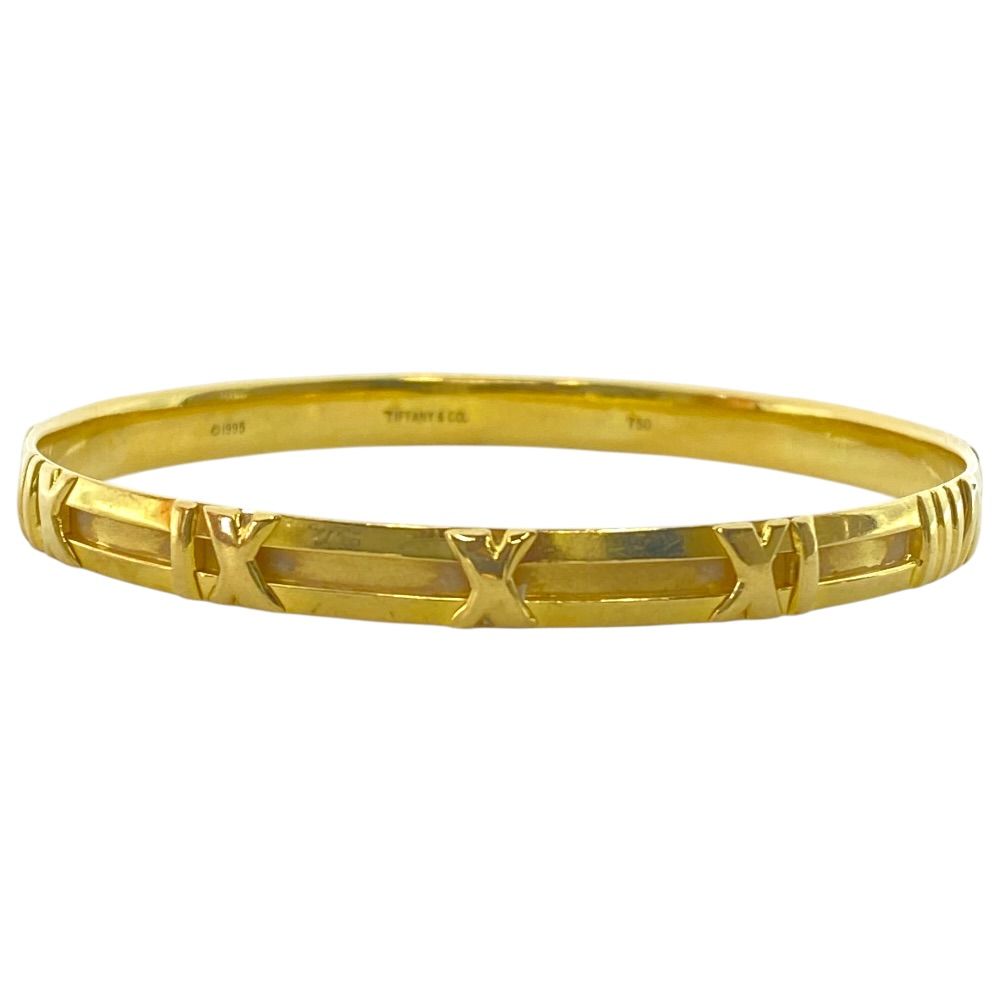 Tiffany & Co Atlas Bangle Bracelet 750 18k Yellow Gold Collection