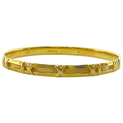 Tiffany & Co Atlas Bangle Bracelet 750 18k Yellow Gold Collection