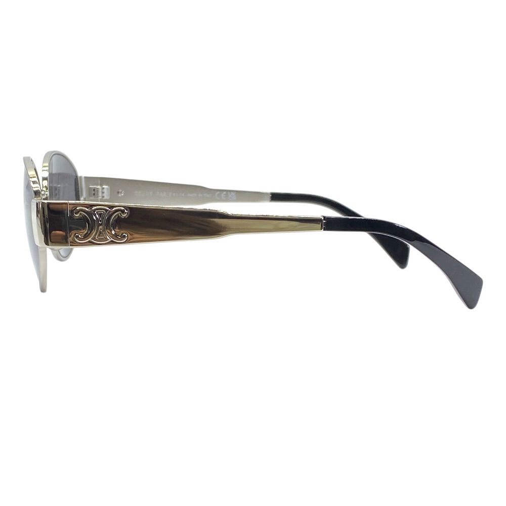 Celine Trio Sunglasses Oval Eyewear Metal Frame Black Gray — view 3