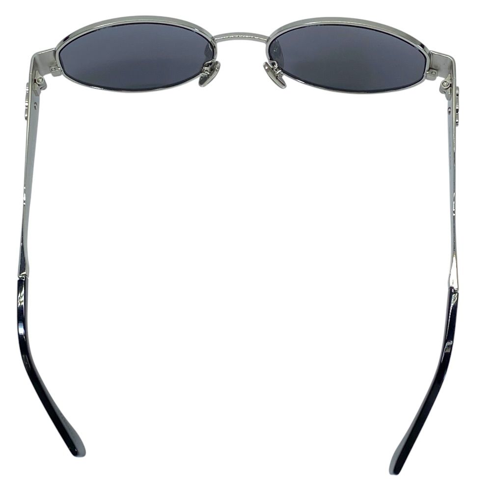 Celine Trio Sunglasses Oval Eyewear Metal Frame Black Gray — view 4