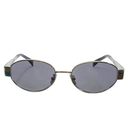 Celine Trio Sunglasses Oval Eyewear Metal Frame Black Gray — view 2