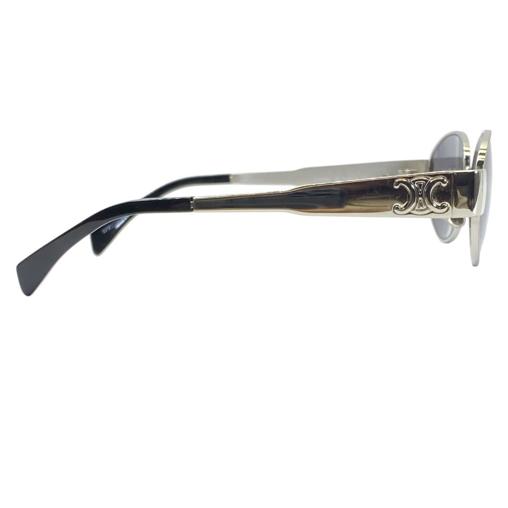 Celine Trio Sunglasses Oval Eyewear Metal Frame Black Gray — view 5