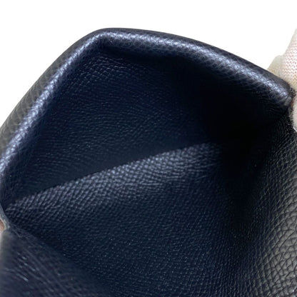 Hermes Calvi Duo Coin Purse Card Case Bifold Leather Black Practical — view 6