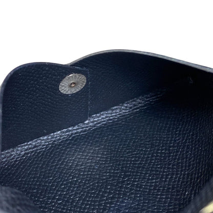 Hermes Calvi Duo Coin Purse Card Case Bifold Leather Black Practical — view 7