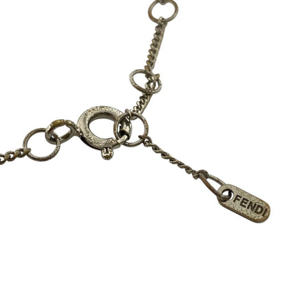 Fendi O'lock Bracelet FF Logo Crystal Rhinestone Gold Metal Gorgeous — view 8