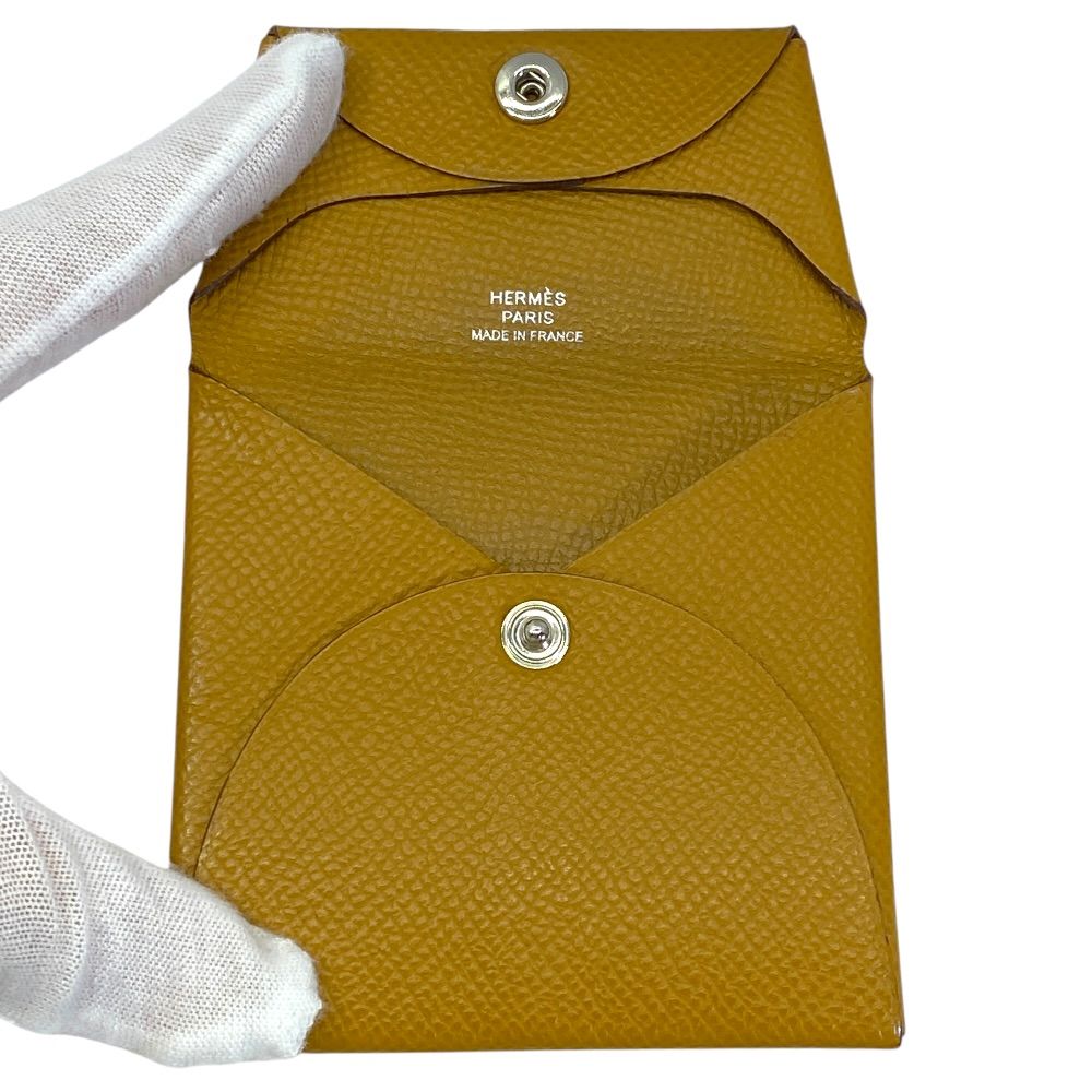 Hermes Bastia Coin Case Leather Camel Practical — view 5