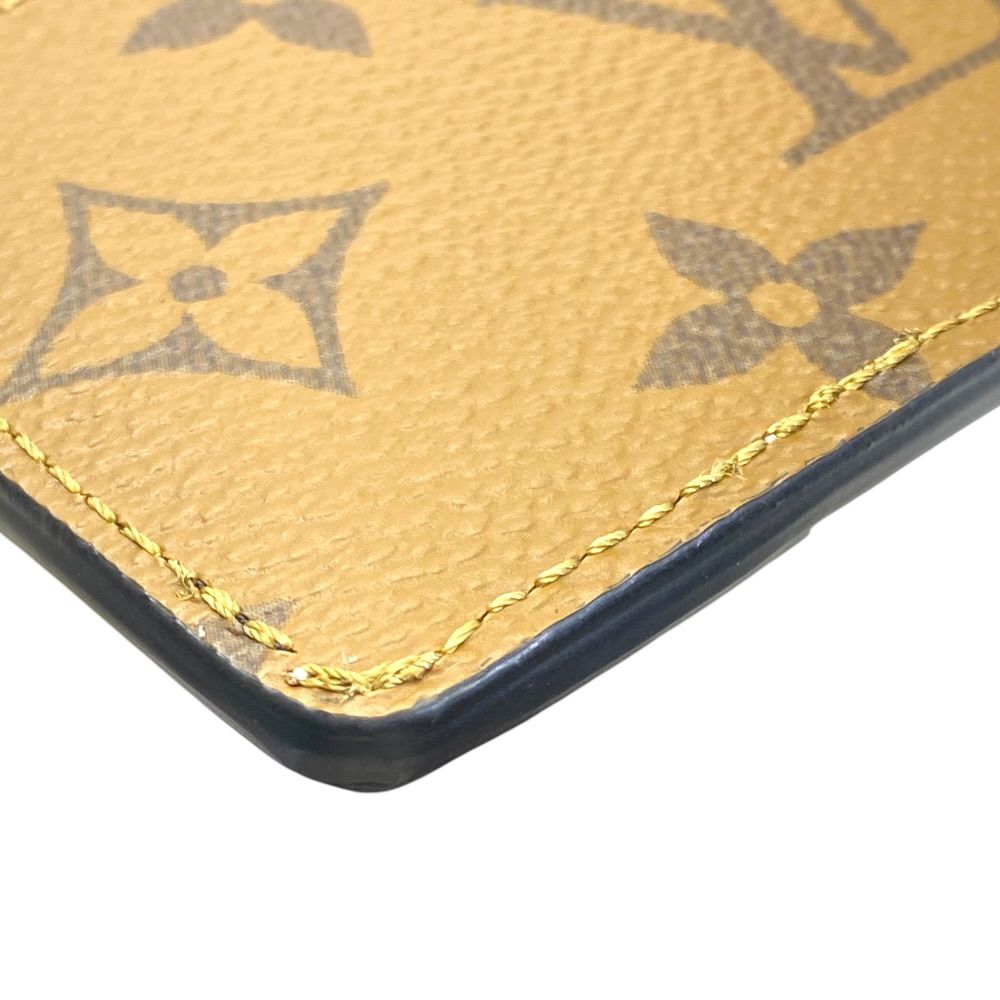 Louis Vuitton Card Holder Sample Case Monogram Reverse Leather Brown Practical — view 4