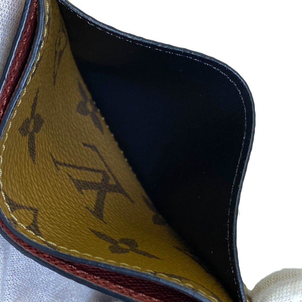 Louis Vuitton Card Holder Sample Case Monogram Reverse Leather Brown Practical — view 6