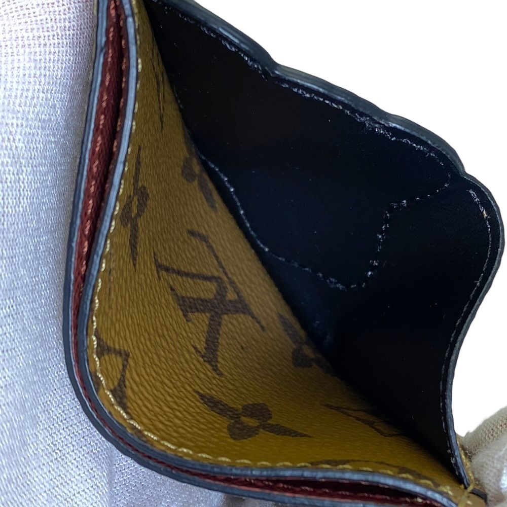 Louis Vuitton Card Holder Sample Case Monogram Reverse Leather Brown Practical — view 7