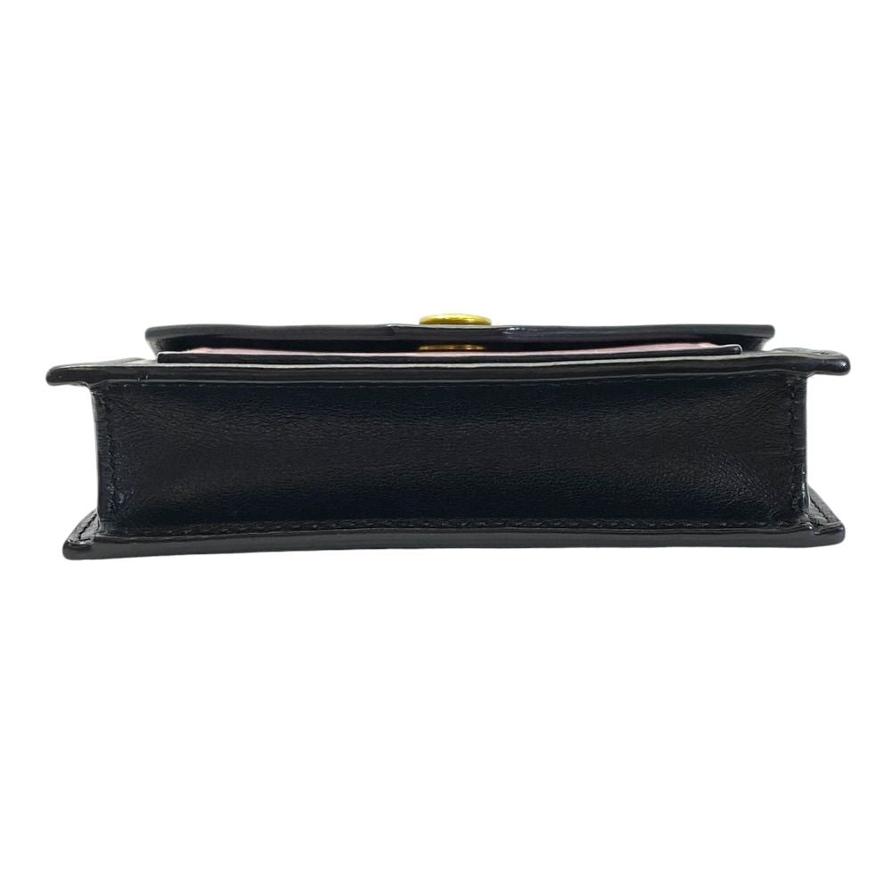 Celine Trifolded Card Case Holder Business Leather Black Pink Practical — view 5