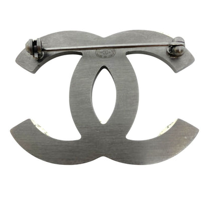 Chanel CC Logo Brooch Rhinestone Silver 07 Gorgeous — view 2